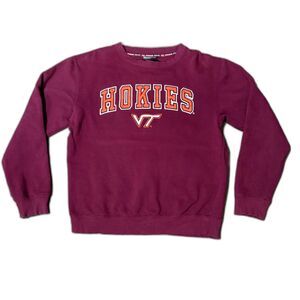 Unisex Vintage Style Oversized Virginia Tech Hokies Crewneck Sweatshirt Size M